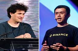 Foto: Los fundadores de FTX (Getty) y Binance (Reuters).